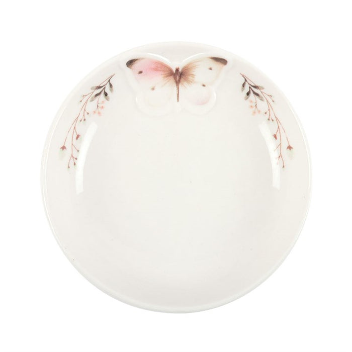 White Butterfly Trinket Dish