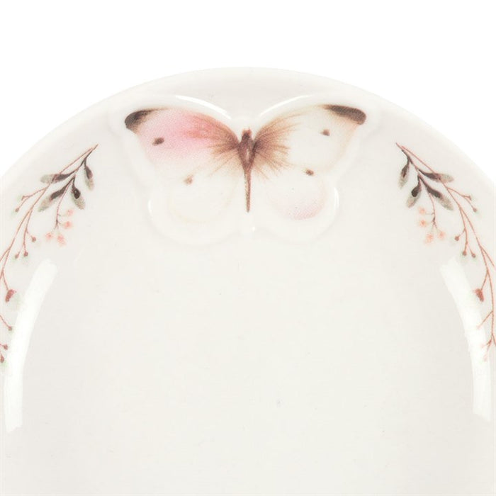 White Butterfly Trinket Dish