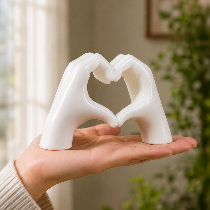 White Love Hand Showpiece