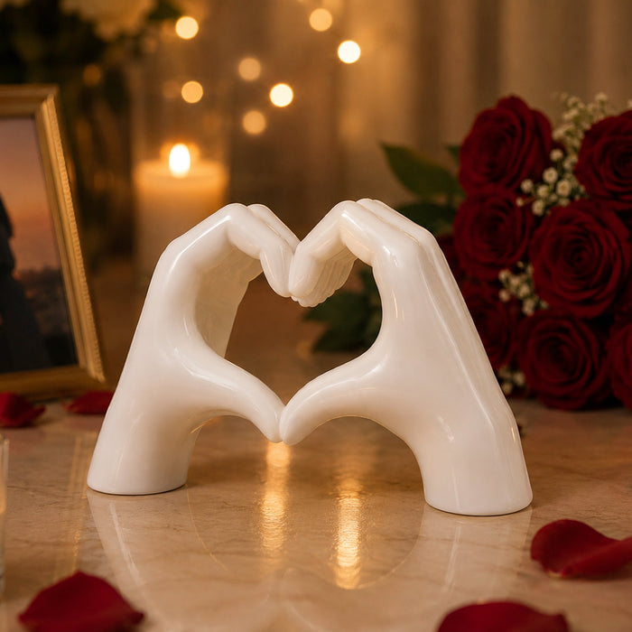 White Love Hand Showpiece