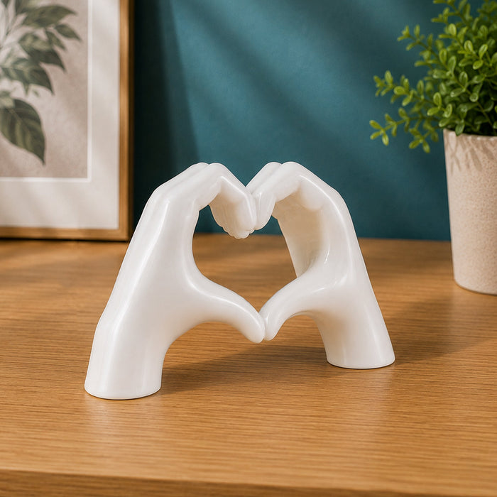White Love Hand Showpiece