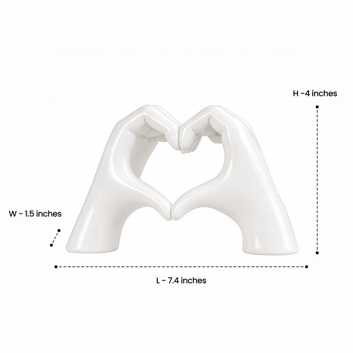 White Love Hand Showpiece