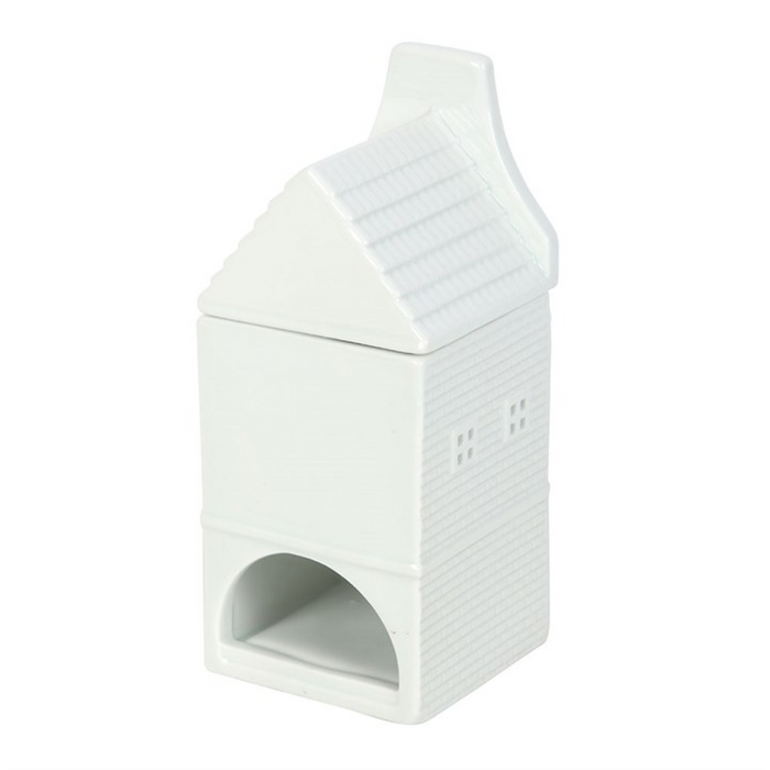 White Nordic House Ceramic Oil Burner and Wax Warmer