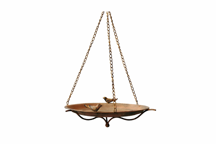 Wild Bird Feeder Wren Garden Outdoor Metal Hanging with Bird Design  35x35X55 cm