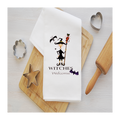 Witches Welcome Tea Towel, Halloween Tea Towel, Halloween Kitchen Décor, Halloween Party Décor