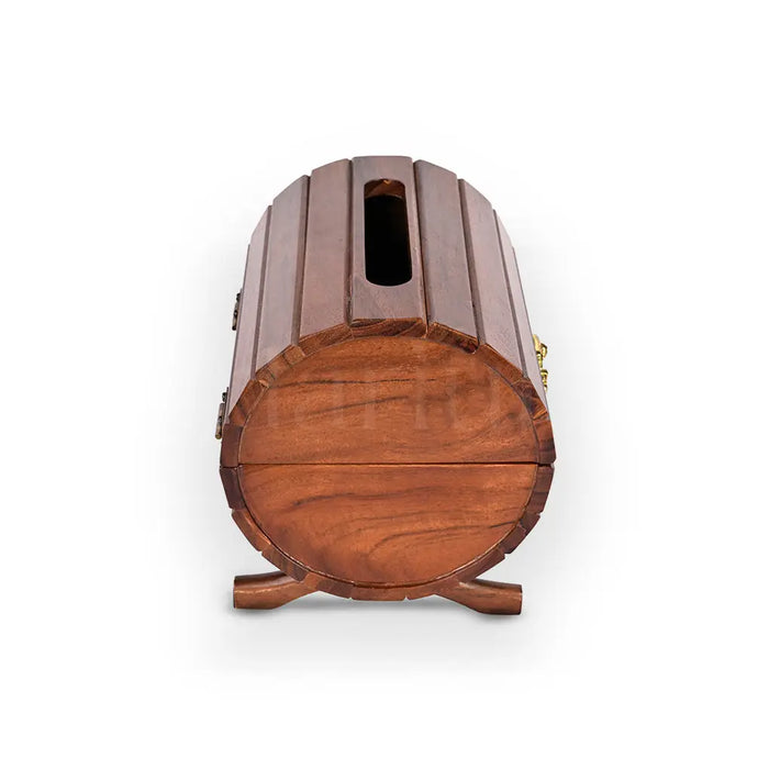 Wooden Wine Barrel Tissue Box The Artarium