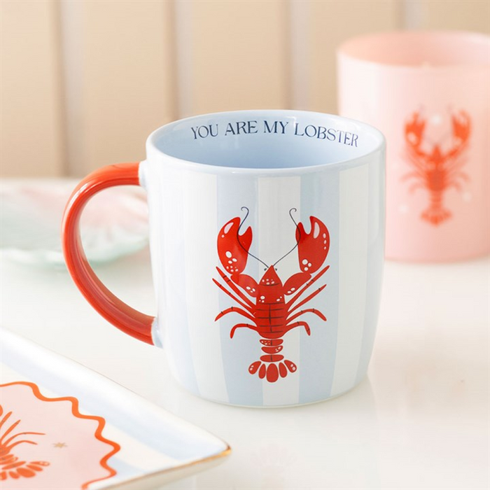 You Are My Lobster Striped Mug