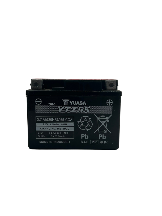 Yuasa YTZ5S Battery, 12V 65 CCA, 1 Year Warranty